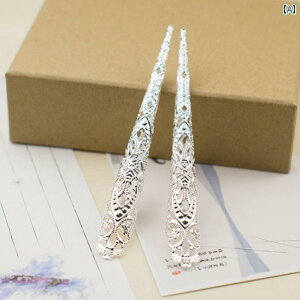 ネイルリング レディース 爪 指 デコレーション アート 個性 舞台 小道具 アクセサリー パーティー ダンス コスプレ プレゼント おしゃれ ゴージャス 長め シルバー ゴールド