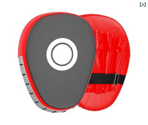 パンチングミット セット 子供 大人 親子 ボクシング テコンドー トレーニング スパーリング PUレザー 湾曲 ベルト 厚手 衝撃吸収 通気 軽量 シンプル 赤 黒