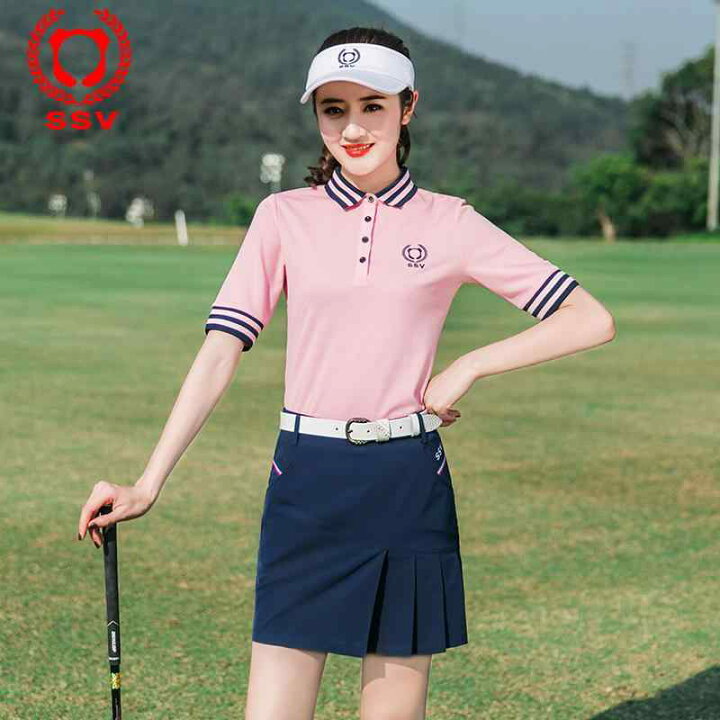楽天市場】ゴルフウェア レディース 半袖Tシャツ トップス ショート 