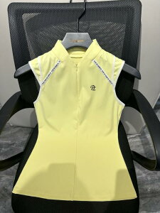 半袖Tシャツ レディース ゴルフウェア 韓国風 スポーツウェア 吸湿速乾 通気性 テニス バドミントン 練習着 春夏 クリームイエロー