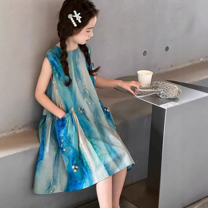 楽天市場】ワンピース 女の子 子供用 ノースリーブ ジャンパースカート 