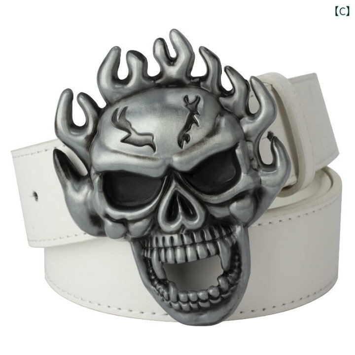 楽天市場】ベルト スカル ドクロ 骸骨 メンズ ゴースト ヘッド  