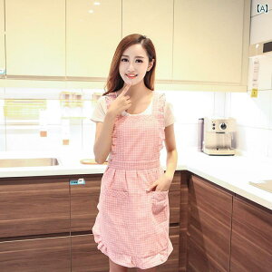 エン レディース 料理 家庭 キッチン おしゃれ アウトドア 韓国 厚手 綿 防水 大きめサイズ 大人 作業服 ピンク ブルー チェック