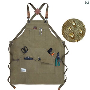 ガーデニングエン メンズ レディース おしゃれ アウトドア キャンバス 作業服 デニム 耐摩耗 庭師 理容室 防水 グリーン グレー ブラック