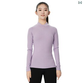 フィギュア スケート トレーニング 服 厚手 暖かい 長袖 キッズ 子供 大人 レディース 秋冬 パープル ブラック ブルー