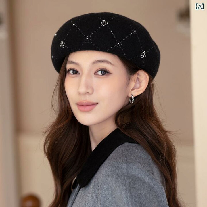 楽天市場】ベレー帽 レディース キラキラ 帽子 おしゃれ かわいい 