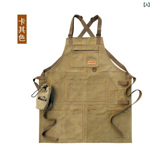 ガーデニングエン レディース メンズ 料理 家庭 キッチン おしゃれ アウトドア アメリカン キャンプ 作業服 レトロ キャンバス カーキ グリーン ブラック