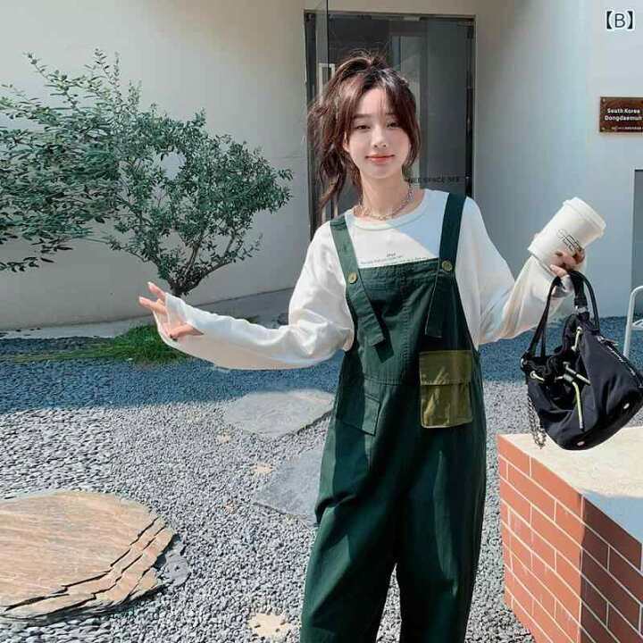 楽天市場】オーバーオール サロペット パンツ つぎ レディース 