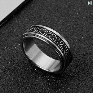 リング メンズ レディース 婚約 結婚 指輪 ペア アクセサリー 指輪 クロスボーダー エキゾチック ステンレス ジュエリー 腐食 油 紙 柄 不規則 回転可能 3