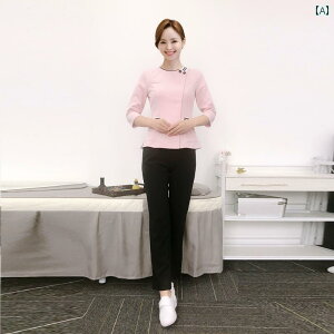 エステ ユニフォーム 制服 サロン スパ マッサージ リラクゼーション エステシャン セラピスト 韓国 韓国 秋冬 美容室 美容師 服 マニキュア 服 パンツ
