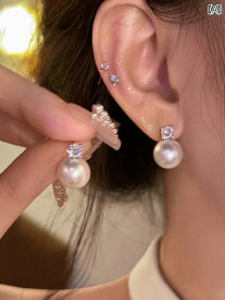 レディース アクセサリー 上品 華やか 風 クラシック 輝く パールイヤリング イヤー クリップ イヤリング