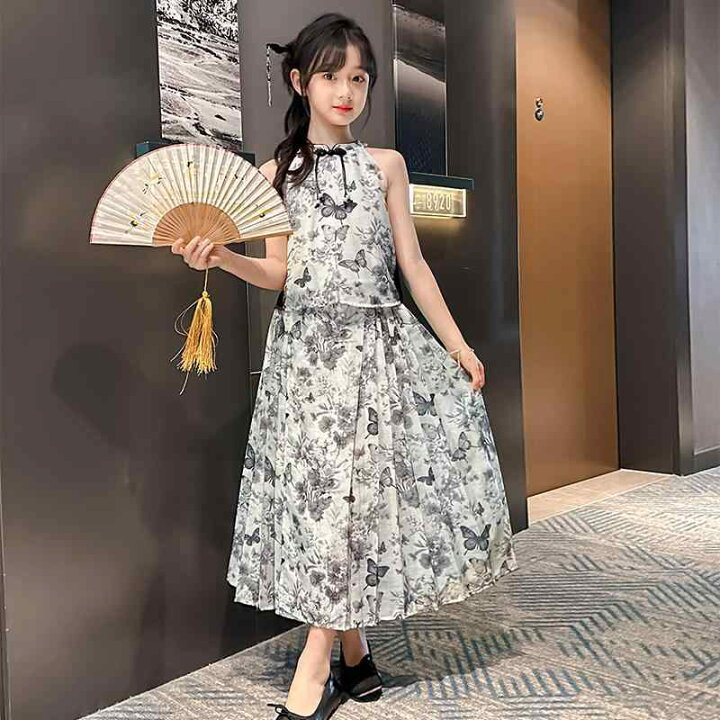 楽天市場】子供服 女の子 夏 セットアップ かわいい チャイナ風 ベスト  