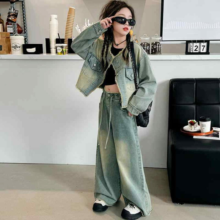 楽天市場】女の子 ファッション キッズ 春 デニムセットアップ 子供 