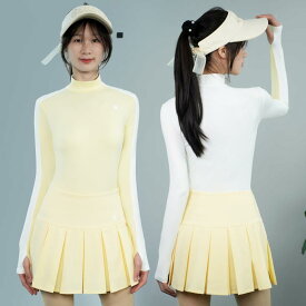 ゴルフウェア レディース おしゃれ 夏 テニス 長袖 スカート セットアップ 薄手 涼しい ストレッチ 服 韓国 トップス
