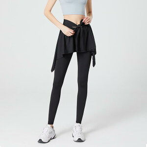 スポーツウェア レディース おしゃれ フィットネス ジム 大きいサイズ ヨガ キュロット 夏 ランニング 速乾 パンツ ワンピース フェイク 二枚