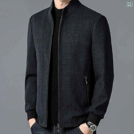 メンズ ファッション 春秋冬 カジュアル ジャケット 野球 スタンドカラー ウール ジャケット