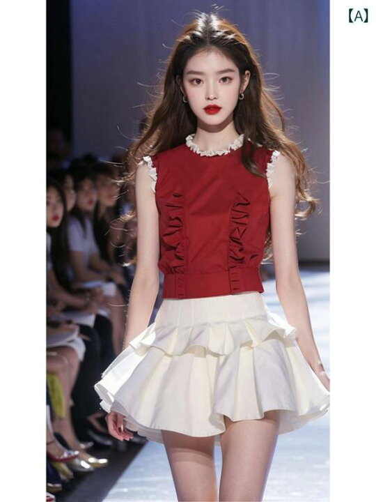 楽天市場】レディース ファッション 夏 服 婦人服 セット し 西洋風 赤 