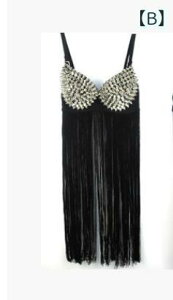 パフォーマンス 衣装 派手 セクシー コスプレ キャバ バー ブラジャー レディース 歌手 スタッズ ブラジャー ベリーダンス タッセル ブラジャー トップスス