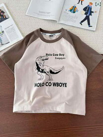 男の子 ファッション ボーイズ 子供 夏 おしゃれ カジュアル 6歳 半袖 Tシャツ 半袖 薄手 涼しい 涼しい Tシャツ カラー ラグラン トレンディ