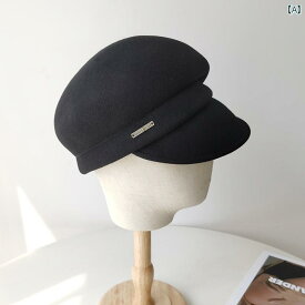 レディース ウール キャスケット ハット 英国 レトロ 顔 見せ リトル ナイト ハット フェルト 乗馬 帽子 ひさし 帽子 冬