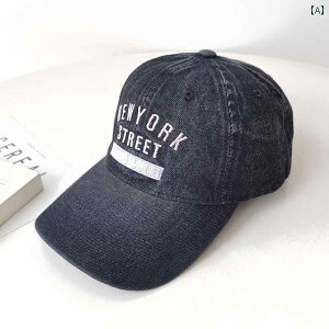 レディース デニム ウォッシュ オールド レター ベースボール キャップ 韓国 ファッション 春秋 サンバイザー 帽子 小さめ ソフト トップスス ベースボール キャップ 顔 出し