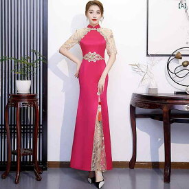 レディース ドレス 華やか 上品 ステージ ロング ステージ パフォーマンス 衣装 合唱団