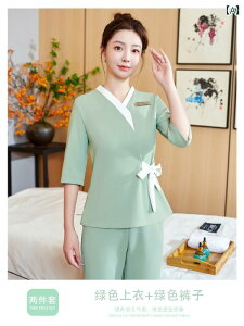 エステ ユニフォーム レディース 制服 サロン おしゃれ リラクゼーション クリニック 美容師 秋 物 セットアップ マッサージ スパ 技師