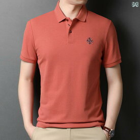 紳士服 カジュアル メンズ ダンディ ファッション トレンディ 半袖 Tシャツ 綿 夏 薄手 涼しい 涼しい ポロシャツ