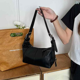 レディース バッグ 普段使い クール ガール レザー ジッパー ショルダー ポータブル 脇下 レトロ