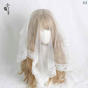 レディース 帽子 ロリータ かわいい ガーリー コスプレ クリーム ケーキ エレガント フラット ハット レース ベール 生成 ヘッド ドレス フラワー ウェディング ハット