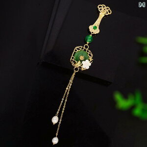 ブローチ レディース アクセサリー チャイナ風 如意 ロック 韓服 チャイナ プレス 淡水 螺鈿 花 翡翠 ペンダント 胸 飾り タッセル ペンダント