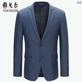 メンズ ジャケット 通勤 オフィス ダンディ 春 綿 ウール スリム トレンド