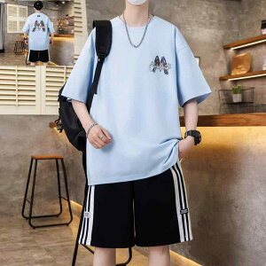 カジュアルセットアップ 男の子 ジュニア 中学生 半袖 Tシャツ ショートパンツ 上下セット 夏 綿混 薄手 おしゃれ かっこいい 普段使い