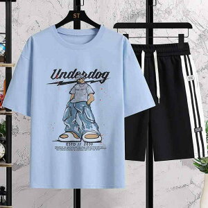 スポーツウェア セットアップ ジュニア 男の子 中学生 高校生 半袖Tシャツ ショートパンツ 綿混 薄手 軽量 夏 普段使い カジュアル 上下2点セット