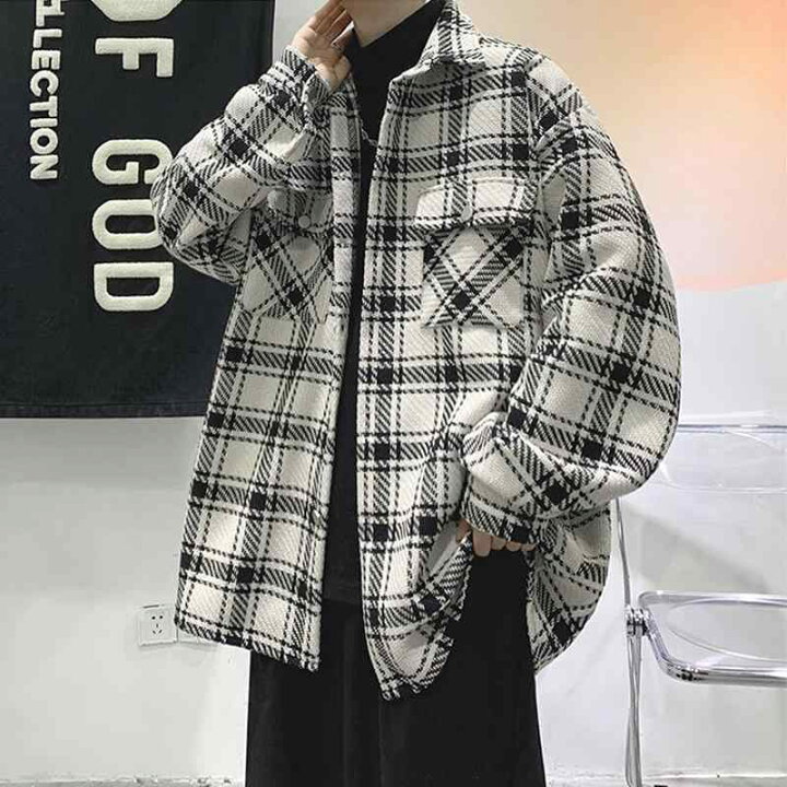 楽天市場】ジャケット メンズ 男性用 メルトン ウール混 チェック柄 
