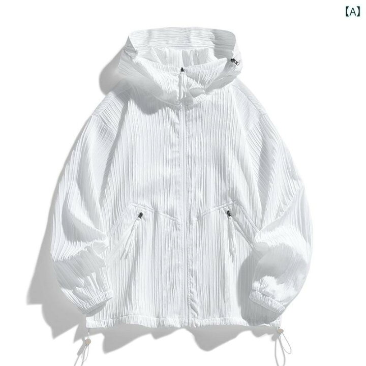 楽天市場】UVカット パーカー メンズ 男性用 ショート丈 フード付き 夏 