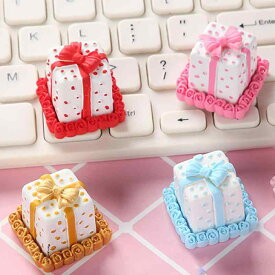 DIYパーツ キャラクター 立体 ケーキ プレゼントボックス キーホルダー ドールハウス ミニチュア 置物 ハンドメイド 樹脂素材 かわいい デコレーション
