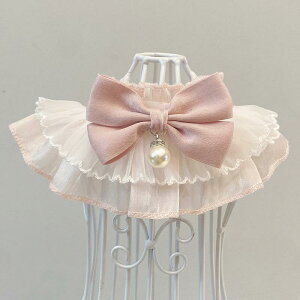 ペット用 猫 犬 レース リボン 蝶ネクタイ スタイ よだれかけ 首輪 マフラー ネックウォーマー かわいい おしゃれ キュート アクセサリー 飾り お散歩 お出かけ ドッグウェア キャットウェア