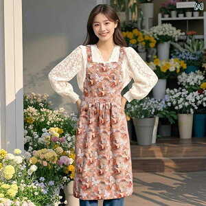 エプロン レディース 女性用 花柄 小花柄 プリーツ ポケット付き ポリエステル 撥水加工 防汚加工 キッチン 家庭用 普段使い 花屋 菓子店 飲食店 カフェ ガーデニング 作業服 ルームウェア