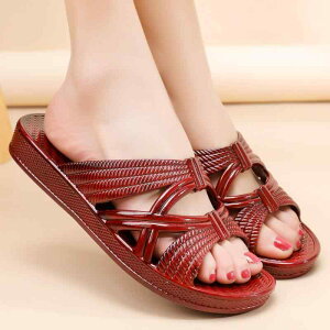 サンダル レディース ミセス 中高年 女性用 厚底 防滑 防水 外履き 室内履き ルームシューズ PVC素材 春夏 普段使い デイリー カジュアル