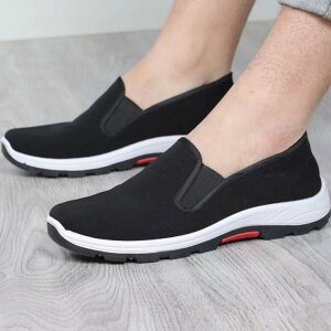 シューズ ユニセックス 男女兼用 シニア向け 北京布靴 スリッポン キャンバス 綿布 多層ソール 牛筋底 滑り止め 作業靴 仕事用 普段使い ラウンドトゥ 浅履き 高級感 春夏秋