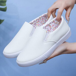 ウォーキングシューズ レディース レザー スリッポン カジュアル コンフォートシューズ 看護師 ママ 学生 通勤 仕事用 普段使い ホワイト ブラック 軽量 疲れにくい フラットソール 春夏秋