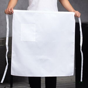 エプロン メンズ 男性用 シェフ コック 調理師 ショート丈 ハーフ丈 腰下 サロン 飲食店 ホテル レストラン 厨房 キッチン 作業用 業務用 ユニフォーム 制服 ワークウェア ホワイト 白
