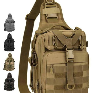 メンズ バッグ 多機能 ショルダー 斜め掛け ウエスト ボディ リュック バックパック 釣り ルアー フィッシング タクティカル チェスト オックスフォード 撥水 アウトドア レジャー 旅行 普段