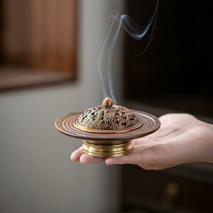 香炉 倒流香炉 渦巻き香 ウォールナット材 蓋付き レトロ 禅風 和モダン 室内 玄関 リビング 書斎 癒し 瞑想 リラックス おしゃれ インテリア