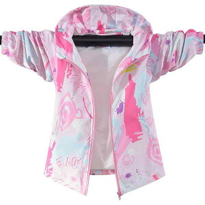 キッズ アウター 女の子 グラフィティ柄 ウインドブレーカー マウンテンパーカー フード付き ジップアップ 春秋 おしゃれ カジュアル 韓国 通学 スポーツ 軽量 ポリエステル