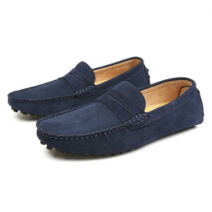 ドライビングシューズ メンズ モカシン スリッポン ローファー 通気性 浅履き ラウンドトゥ ステッチ 合皮アッパー 豚革インナー ラバーソール 運転用 カジュアル 普段使い 英国風 ビッグサ
