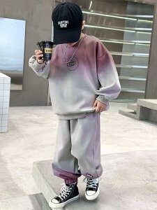 セットアップ 男の子 キッズ ジュニア 秋冬 トレーナー 上下セット スポーツウェア 綿 コットン 柔らかい 普段使い 通学 トレンド かっこいい おしゃれ ブルー レッド グリーン