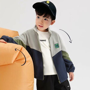 キッズ 男の子 フリース ジャケット アウター トップス 裏起毛 厚手 あったか 防寒 おしゃれ スポーツ カジュアル ジップアップ ポリエステル ミドル丈 秋冬 通学 普段使い