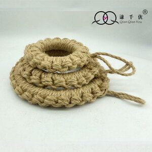 鍋敷き ハンドメイド 麻縄編み 綿縄 耐熱 断熱 北欧風 シンプル モダン 和風 円形 アースカラー ポットマット ボウルマット コースター ランチョンマット プレイスマット キッチン ダイニン